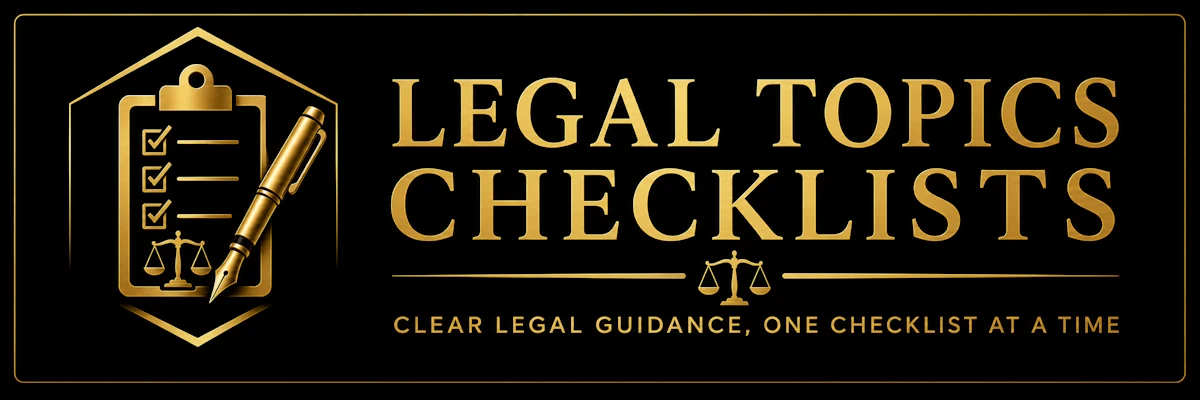 Legal Topics Checklist Header
